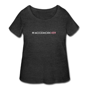 #WoodworkHER Women’s Curvy T-Shirt - deep heather