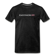 Load image into Gallery viewer, #WoodworkHER Men&#39;s Cut Premium T-Shirt - charcoal gray
