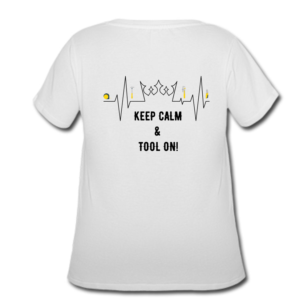 Got Tools/Keep Calm Women’s Curvy T-Shirt - white