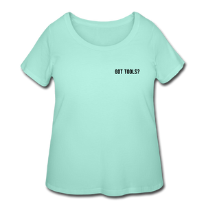 Got Tools/Keep Calm Women’s Curvy T-Shirt - mint