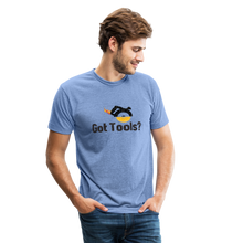 Load image into Gallery viewer, Got Tools? I DO! Unisex Tri-Blend T-Shirt - heather Blue
