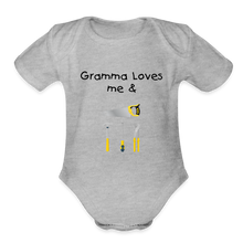 Load image into Gallery viewer, Organic Short Sleeve Baby Bodysuit - heather grey
