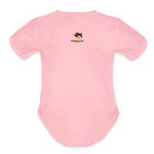 Load image into Gallery viewer, Daddy Loves Me &amp; Tools Organic Short Sleeve Baby Bodysuit - light pink
