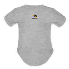 Load image into Gallery viewer, Daddy Loves Me &amp; Tools Organic Short Sleeve Baby Bodysuit - heather grey
